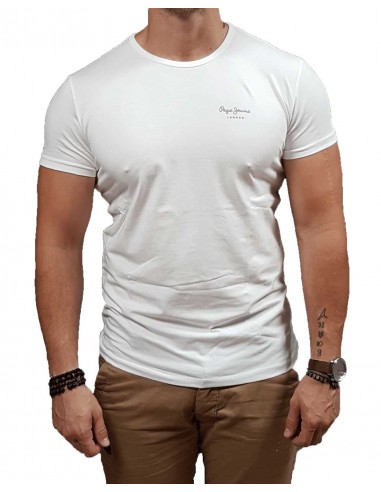 Pepe Jeans - PM508212-800 - Original Basic 3 N - White - slim Μπλούζα μακό