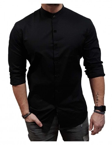 Vittorio Artist - 800-2425-2002 - Mao Slim Fit - Black - Πουκάμισο