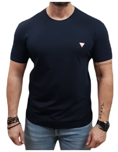 Guess - M2YI36I3Z14-G7V2 - Navy Blue - Slim Fit - T-Shirt Μακό