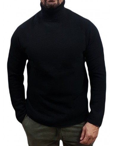 Jack&Jones - 12210931 - Jje Hill Knit Roll Neck Noos - Black - Πλεκτo ΖΙΒΑΓΚΟ