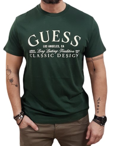 Guess - M5RI43K9RM1-G8N1- Classic Tee - Green - Slim Fit - T-Shirt Μακό