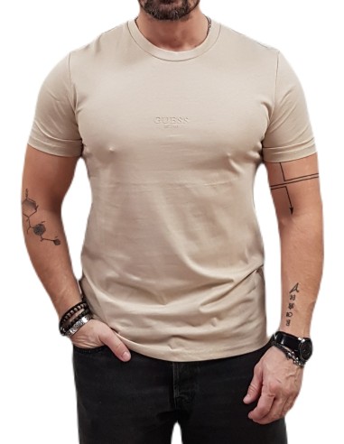 Guess - M2YI72I3Z14-G1DR - Core Tee - Beige - Slim Fit - T-Shirt Μακό