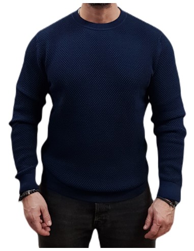 Jack&Jones - 12265328 - Jpr Blu Noah Knit Crew Neck BF LN - Night Sky/Twist - Μπλούζες Πλεκτά