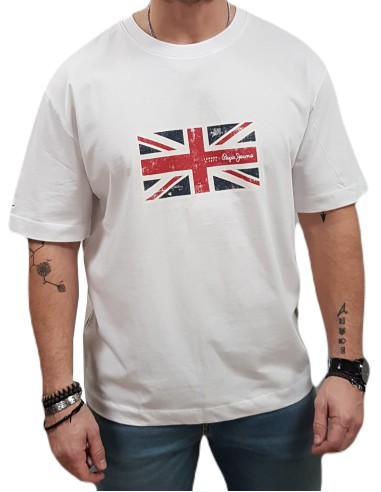 Pepe Jeans - PM509790-800 - Union Tee - White -  Μπλούζα μακό