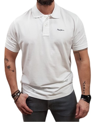 Pepe Jeans - PM542298-800 - Essential Polo Contrast Logo - White - Μπλούζα Πικέ