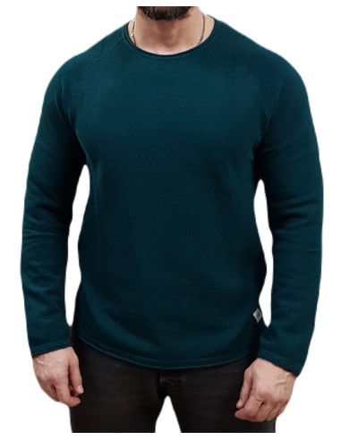 Jack&Jones - 12157321 - Jje Hill Knit Crew Neck Noos - Deep Teal - Μπλούζες Πλεκτά