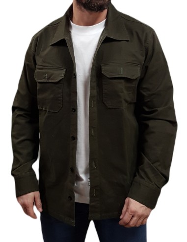 Cover - T0165-29 - Over - Olive - Slim Fit - Πουκάμισο