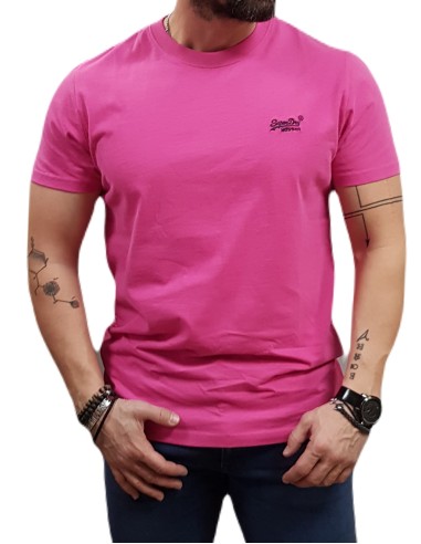 Superdry - M1011245A VKB -  Essential Logo Emb TEE - Echo Pink - Μπλούζα Μακό