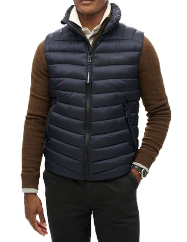 Superdry - M5012033A 98T- FUJI SPORTS PUDDED GILET - Eclipse Navy - Μπουφάν Αμάνικο