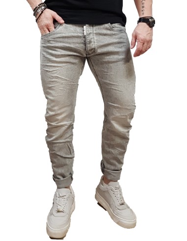 Cover - K0852-30-Oregon - 3D Loose skinny  - Grey Denim - παντελόνι Jeans
