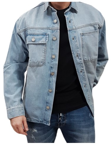 Jack&Jones - 12261941 - Jji Scott Jj Overshirt MF 040 - Blue Denim - OVERSIZED