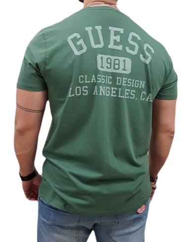 Guess - M5RI86K9RM1-F8HQ - Small Logo Print - Green - Slim Fit - T-Shirt Μακό