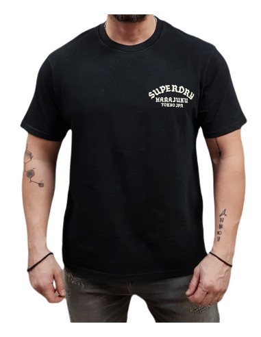 Superdry - M1012130A 02A - Neon Trad Tattoo Loose Tee - Black - Μπλούζα Μακό