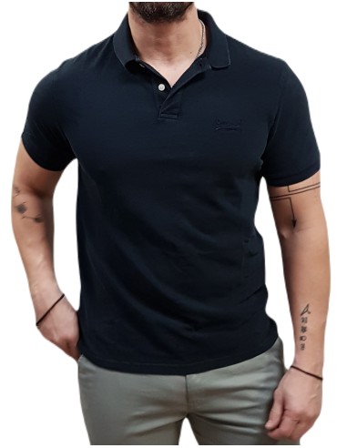 SUPERDRY - M1110439A 98T - Vint Destroy Polo - Eclipse Navy - ΜΠΛΟΥΖΑ ΜΑΚΟ