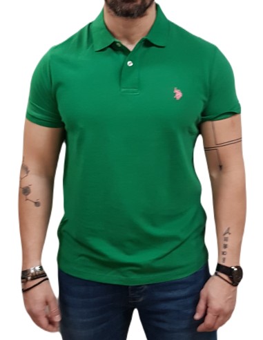 U.S. POLO ASSN. - US41197001 - SOLID PIQUE POLO SHIRT - Green - ΜΠΛΟΥΖΑ Polo