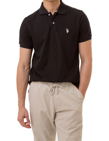 U.S. POLO ASSN. - US41197001 - SOLID PIQUE POLO SHIRT -  Nero Nero - ΜΠΛΟΥΖΑ Polo