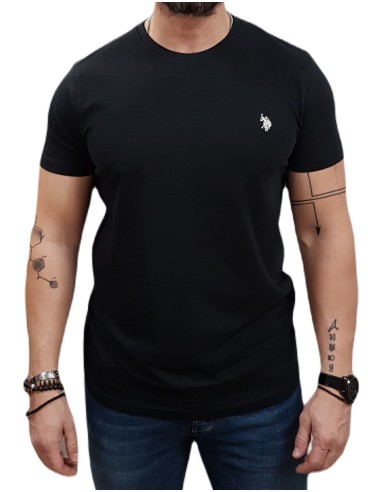 U.S. POLO ASSN. - US41154004 - SOLID CREW NECK T-SHIRT  - Nero Nero - Slim Fit - T-Shirt Μακό