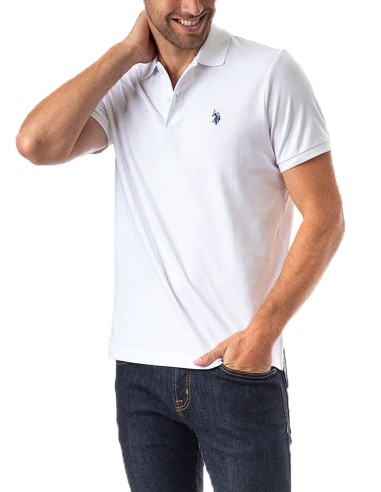 U.S. POLO ASSN. - US41197001 - SOLID PIQUE POLO SHIRT -  Bianco Bianco - ΜΠΛΟΥΖΑ Polo