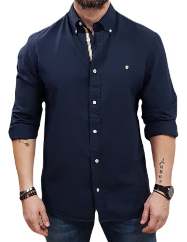 Jack&Jones -12274599 - JPR Blu Summer Shield L/S Shirt - Maritime Blue - Comfort Fit - Πουκάμισο MAO