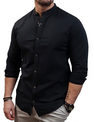 Jack&Jones - 12268966 - JjEBREEZE Band Shirt LS SN- Black - Πουκαμισο