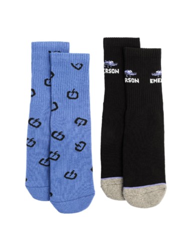 Emerson - 242.EU08.103 - Basic Crew Socks - BLACK/PR530 BLUE VIOLET- Κάλτσες