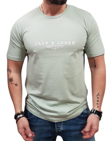 Jack&Jones - 12276646 - Jpr Bla Harris SS Tee Crew Neck FST - Aqua Gray - T-shirt