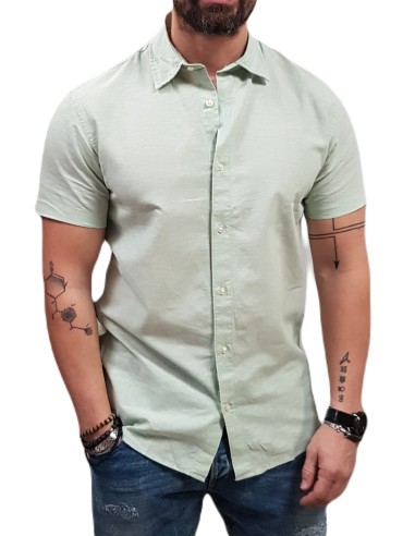 Jack&Jones - 12268965 - Jj EBREEZE shirt ss sn - Iceberg Green - Slim Fit - Πουκάμισο