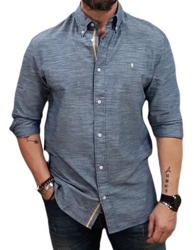 Jack&Jones -12274599 - JPR Blu Summer Shield L/S Shirt - Faded Denim - Comfort Fit - Πουκάμισο MAO