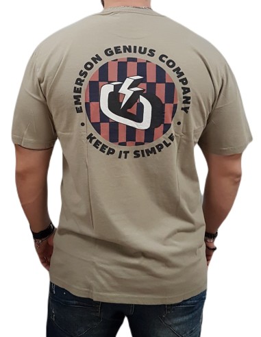 Emerson - 251.EM33.04 - Genius Company Keep It Simple Tee - Smoke Beige - Μπλούζα Μακό