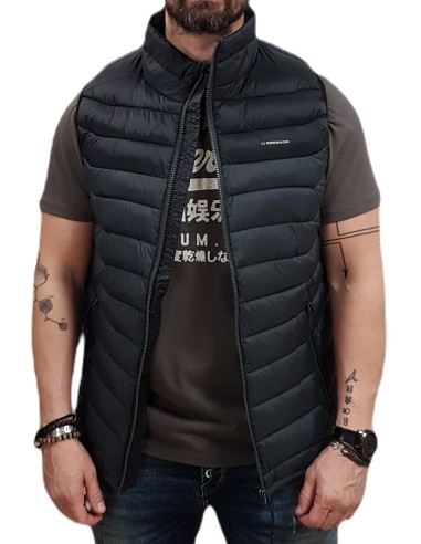 Emerson - 251.EM10.10 - Lightwaight Puffer Vest - Ebony/Black - Μπουφάν Αμάνικο
