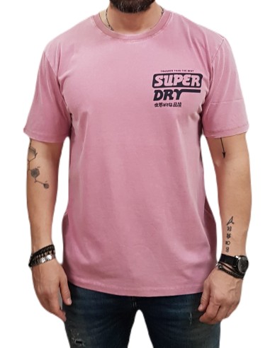 Superdry - M1012113A 1DL - Trade Tools Loose Tee - Mesa Rose Pink - Oversize fit - Μπλούζα Μακό