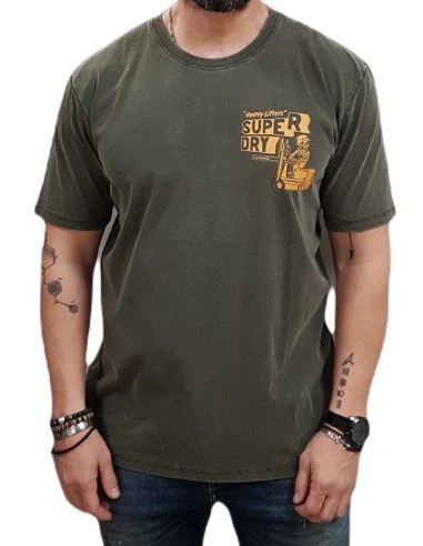 Superdry - M1012113A 1KM - Trade Tools Loose Tee - Surplus Goods Olive Green - Oversize fit - Μπλούζα Μακό