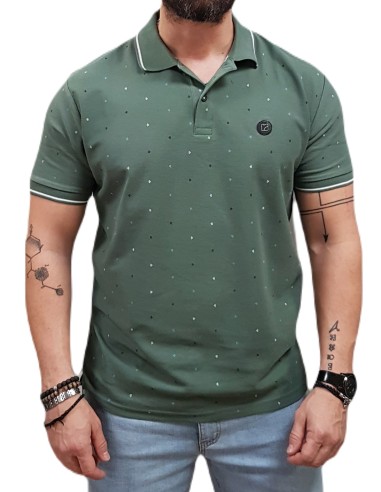 Rebase - 251RPS-3036 - Polo Aop - Agave Green - Μπλούζα POLO