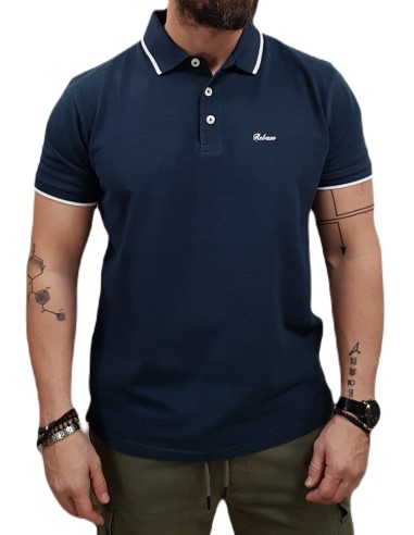 Rebase - 251RPS-3038 - Indigo Melange - Μπλούζα POLO