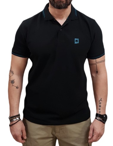 Rebase - 251RPS-3037 - Black - Μπλούζα POLO
