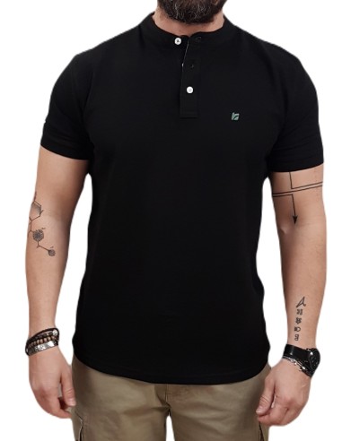 Rebase - 251RPS-3041 - Polo Mao - Black - Μπλούζα POLO