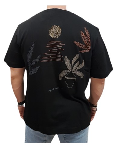 Jack&Jones - 12273388 - Jor Marrakesh Sketch Tee SS Crew Neck - Black - T-shirt