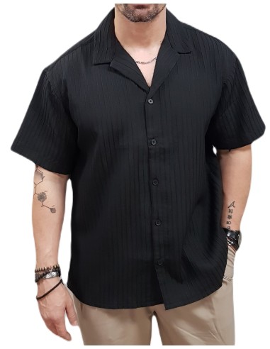 Jack&Jones - 12269640 - Jj Massimo Resort Shirt SS L.N - Black - Regular Fit - Πουκάμισο