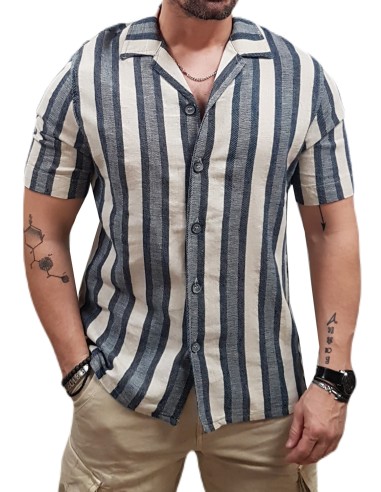 Vittorio Artist - 800-25-012 - Blue - Linen - Πουκάμισο