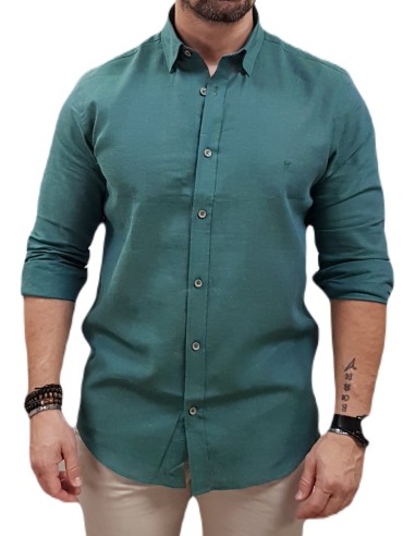 Visconti - 2779-8 - Green - Regular Fit - Linen - Πουκάμισο