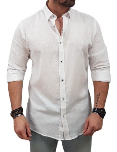 Visconti - 2779-6 - White - Regular Fit - Linen - Πουκάμισο