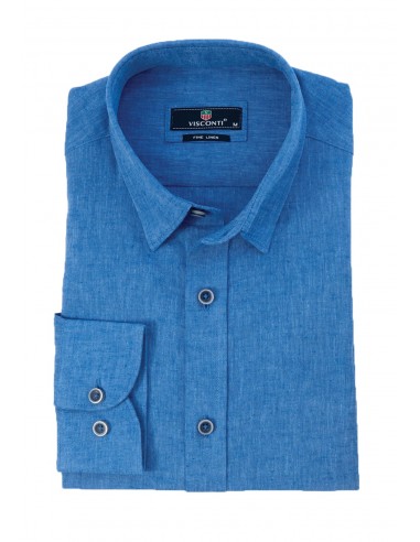 Visconti - 2751-5 - Blue - Regular Fit - Linen - Πουκάμισο