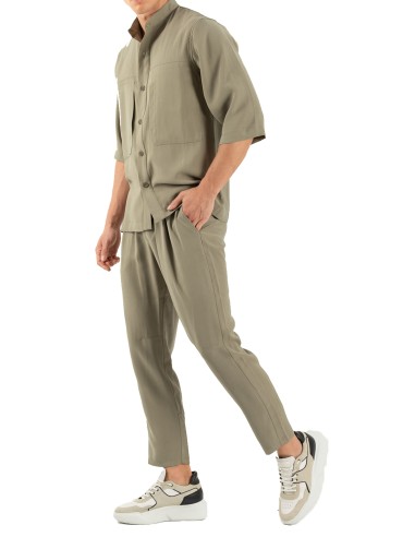Vittorio Artist - 300-25-Capri/500-25-Capri Set - Olive - Set Παντελόνι και Overshirt υφασμάτινο