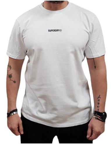 Superdry - M1012131A 01C -  Micro Logo T-shirt - Bone White - Μπλούζα Μακό