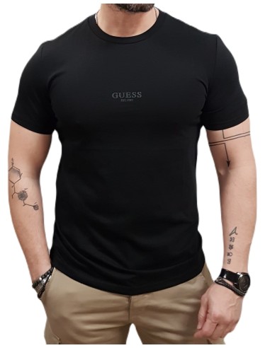 Guess - M2YI72I3Z14-JBLK - Aidy CN SS Tee - Black  - Slim Fit - T-Shirt Μακό