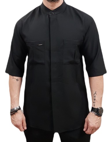 Vittorio Artist - 300-25-Mezzo - Black - Overshirt Πουκάμισο