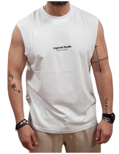 Jack&Jones - 12250430 - Jor Vesterbro Sleeveless Tee SN  - Bright White - Slim Fit -  Μπλούζα αμάνικη